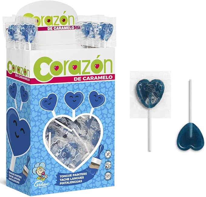 Sucette coeur bleu