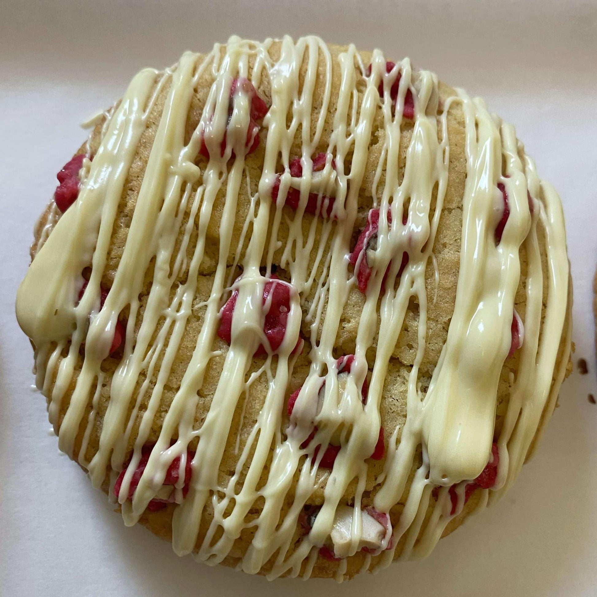 Cookie Pralines Rose & chocolat Blanc