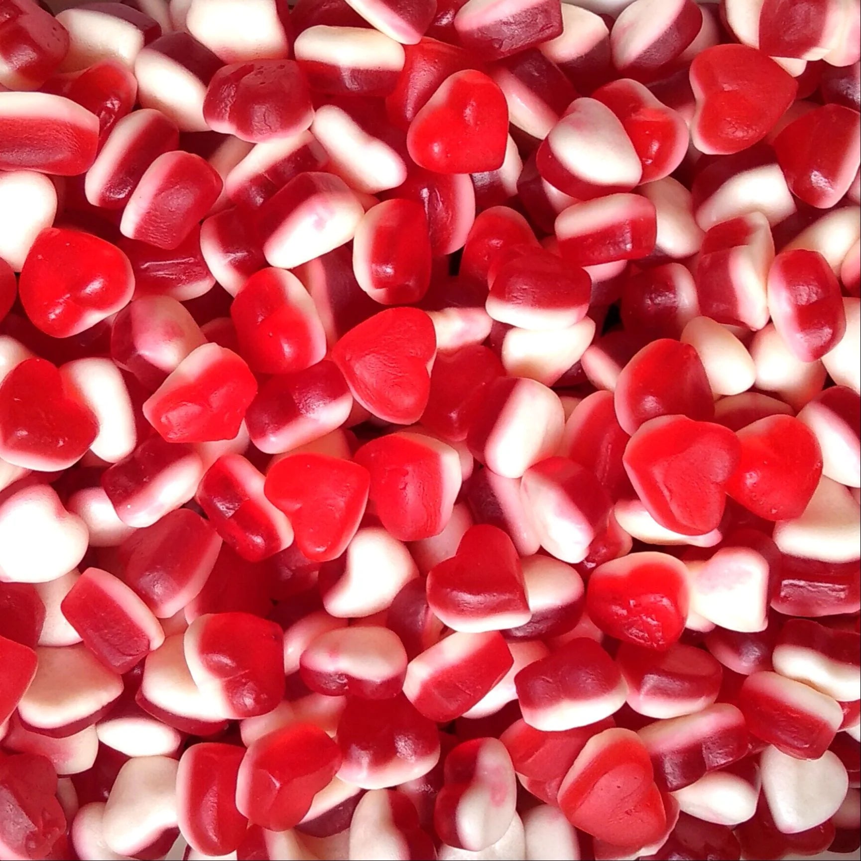 Mini coeur crème fraise lisse 100GRS