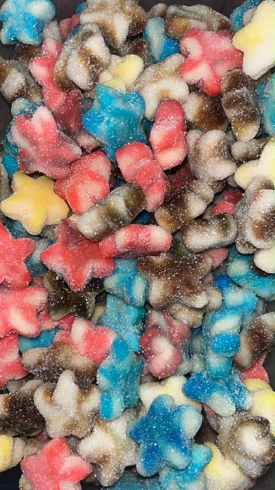 Etoiles multicolore twist sucrée 100grs